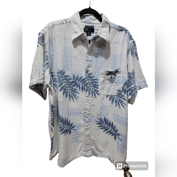 Marc Edwards Other - XL Linen Blend Tropical Men's Button Down Dress Shirt Beachy VCAY Party Casual